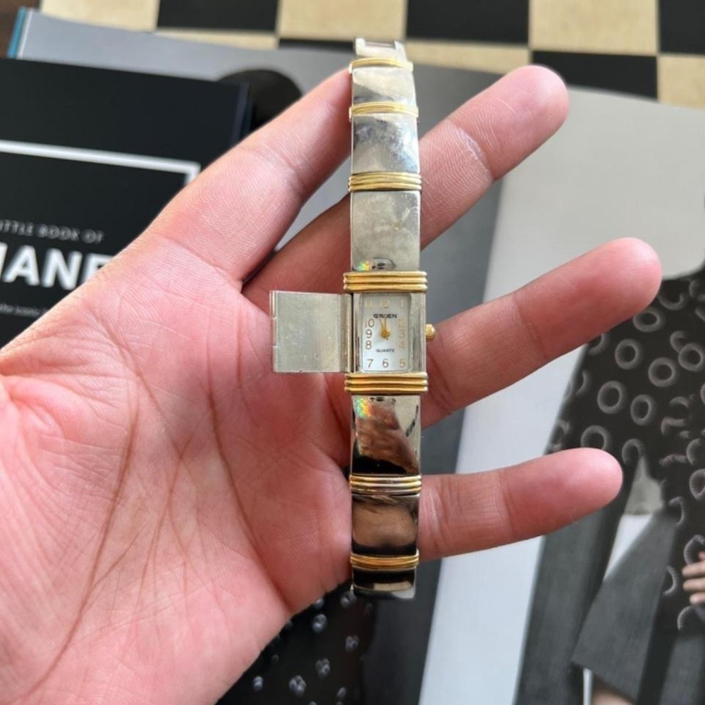 TWO‎ TONE GRUEN QUARTZ HIDDEN WATCH - Picture 5 of 5